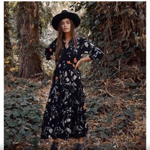 *Rare* Christy Dawn River Dress Black and Red XS/S